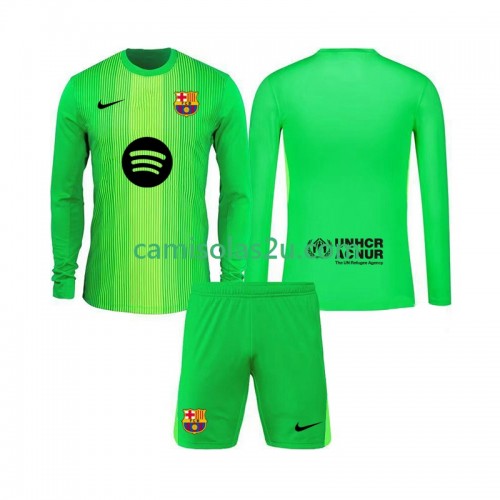 Camisolas de futebol FC Barcelona Guarda Redes Criança Equipamento Principal 2025/26 Manga Comprida Camisolas de futebol FC Barcelona Guarda Redes Criança Equipamento Principal 2025/26 Manga Comprida